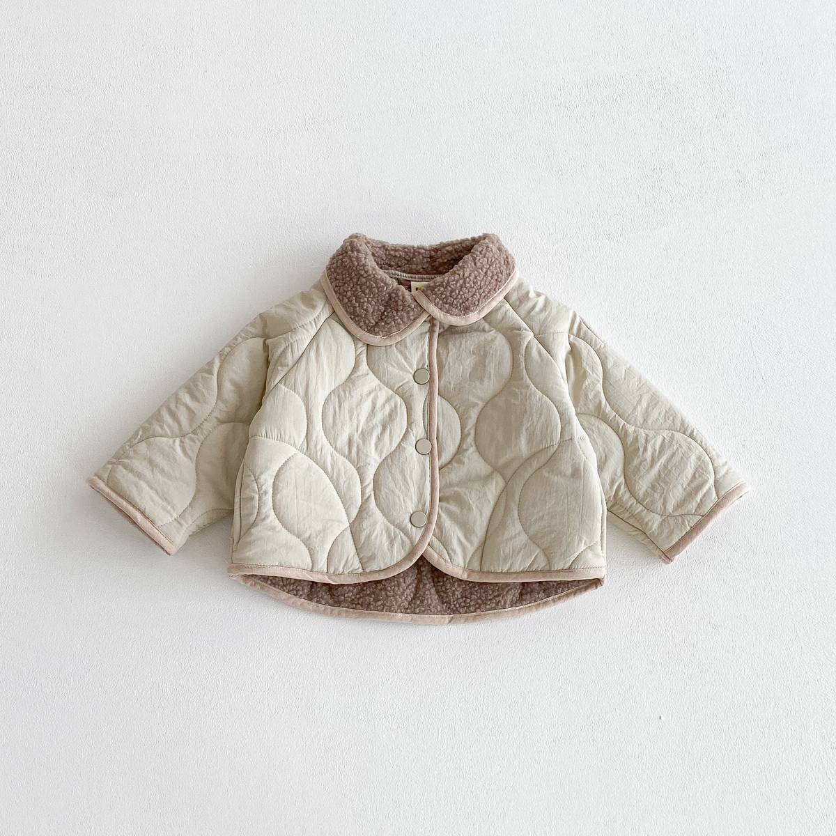 -中綿ジャケット キルティング ボア襟 あったか ボア裏地 防寒 アウター【mh0011397】 - mamahalo shop - ショートコート・ジャケット・ジャンパー -  べビー服 - 子供服 - 男の子 - 女の子