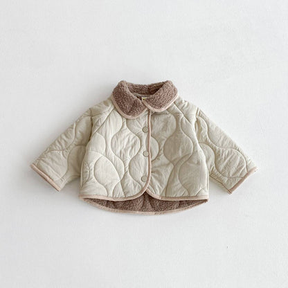 -中綿ジャケット キルティング ボア襟 あったか ボア裏地 防寒 アウター【mh0011397】 - mamahalo shop - ショートコート・ジャケット・ジャンパー -  べビー服 - 子供服 - 男の子 - 女の子