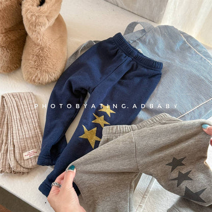-裏起毛レギンス 星スタープリント 無地 暖かスパッツ ロングパンツ【mh0011406】 - mamahalo shop - レギンスパンツ -  べビー服 - 子供服 - 男の子 - 女の子