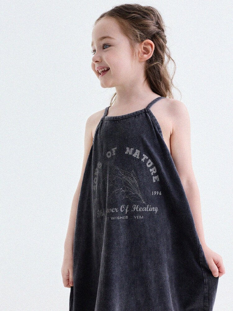 Vintage Printed Cotton Sundress ラッフル キャミソールワンピース【mh0013201】