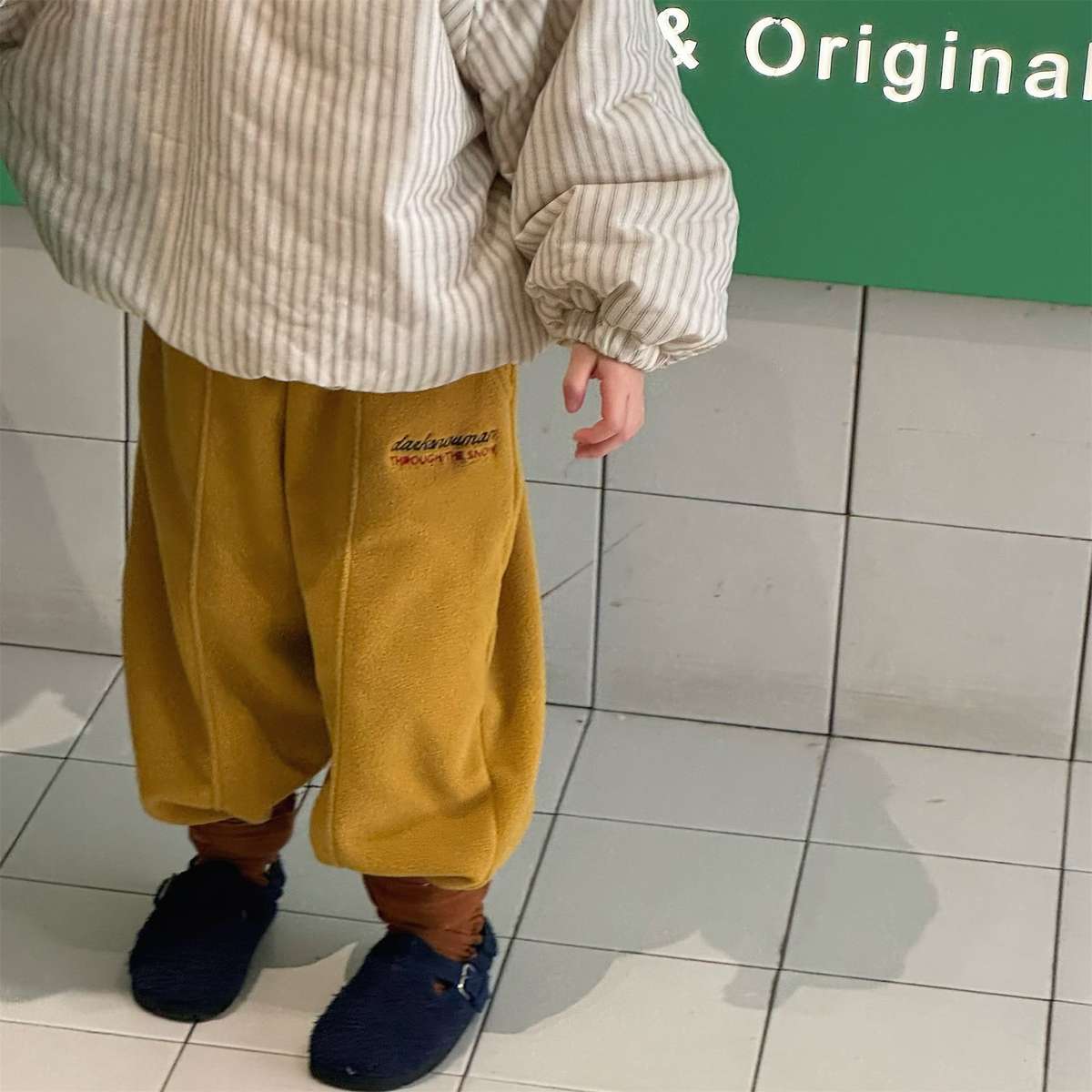 -フリーススウェットパンツ ルーズシルエット あったか長ズボン【mh0011423】 - mamahalo shop - ロングパンツ・スウェットパンツ -  べビー服 - 子供服 - 男の子 - 女の子