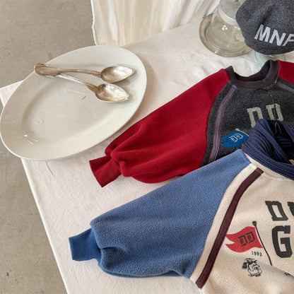 -長袖スウェットトレーナー フリース素材 ラグラン袖 プリントロゴ【mh0011412】 - mamahalo shop - トレーナー・フーディ -  べビー服 - 子供服 - 男の子 - 女の子