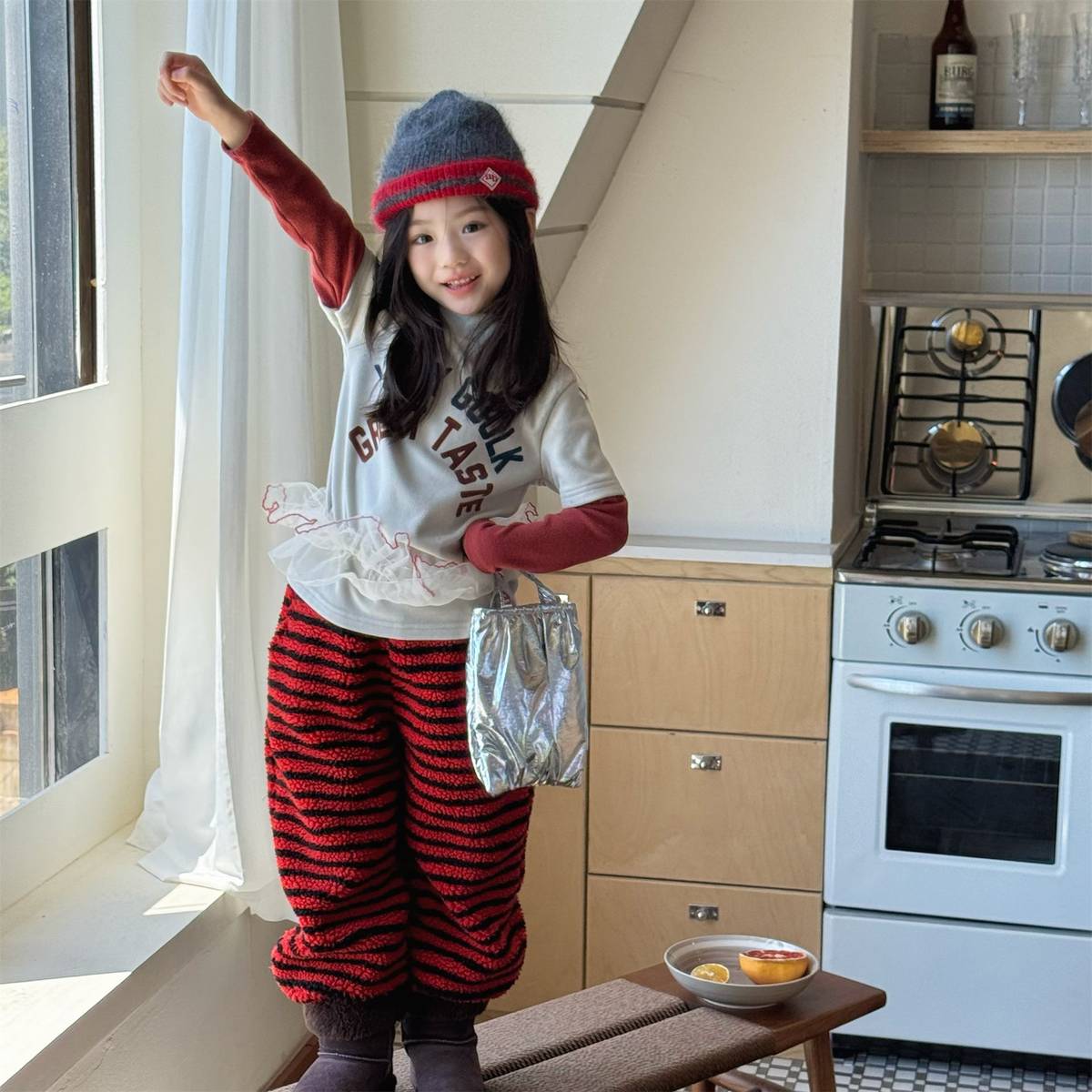 -長袖Tシャツ 裏起毛 ハイネック あったかインナー ベーシック【mh0011416】 - mamahalo shop - 長袖Tシャツ -  べビー服 - 子供服 - 男の子 - 女の子