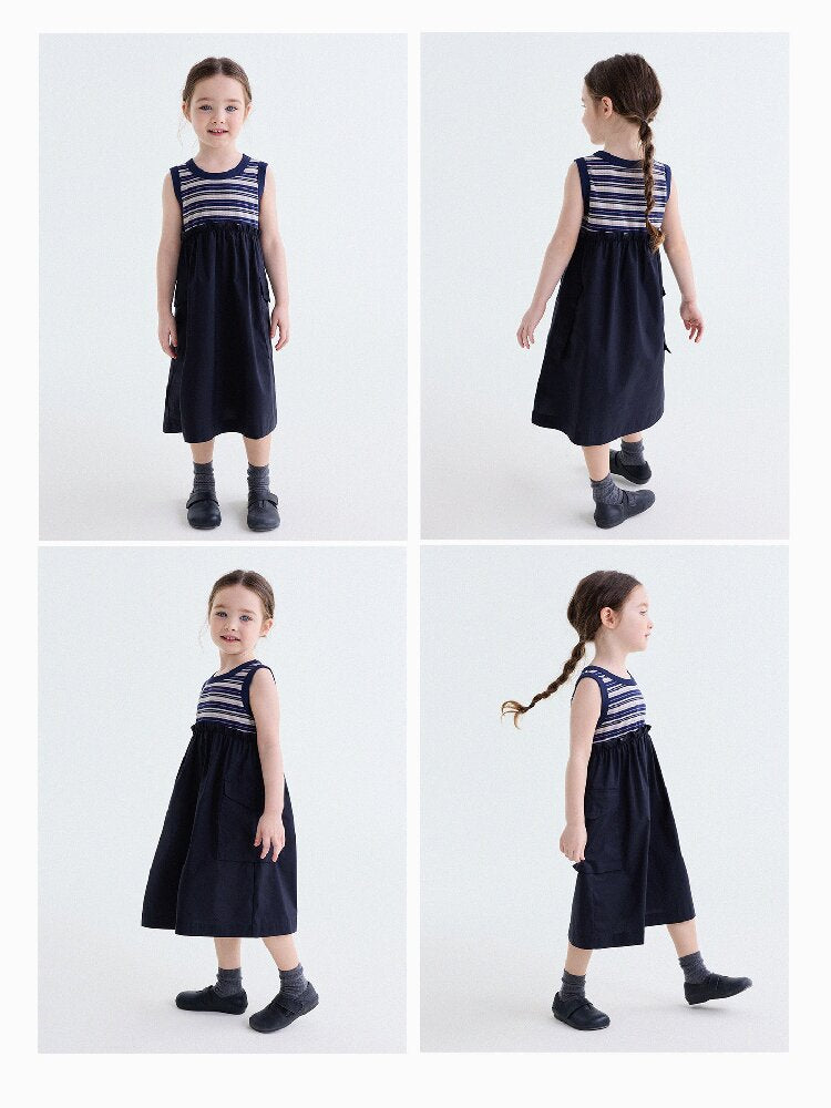 Cargo Pocket Cotton Dress ワークテイスト ノースリーブワンピース【mh0013195】