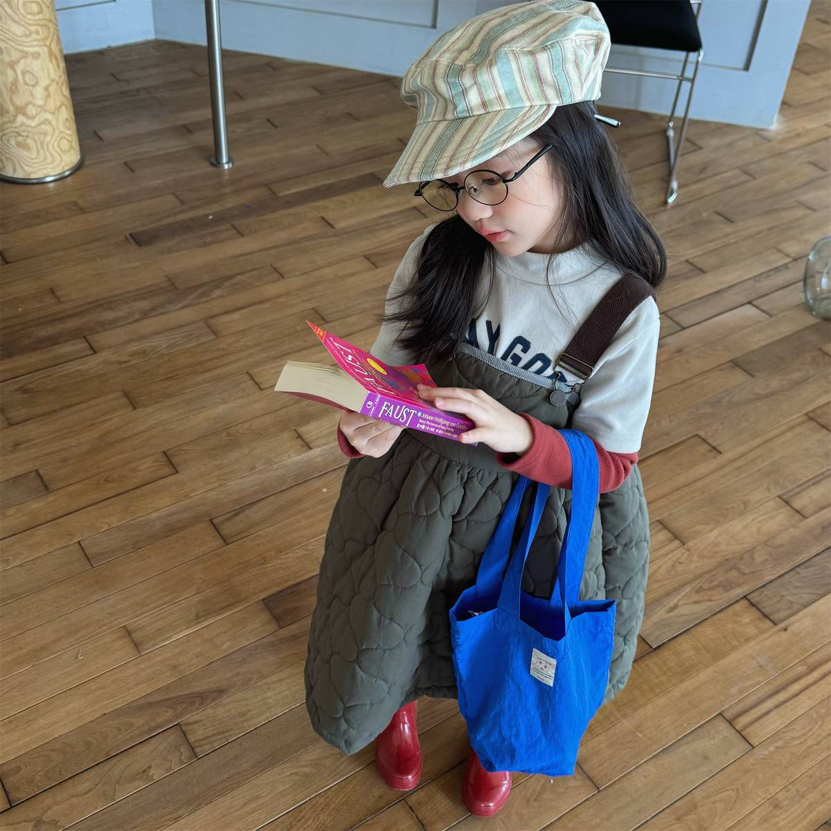 -キルティング サロペットスカート ジャンパースカート 中綿入り【mh0011419】 - mamahalo shop - ノースリーブワンピース -  べビー服 - 子供服 - 男の子 - 女の子