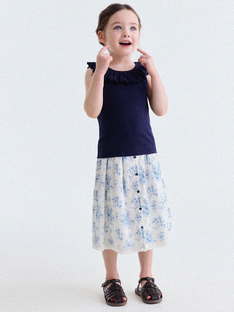 French Floral Lace Cotton Skirt レース ショートスカート【mh0013204】