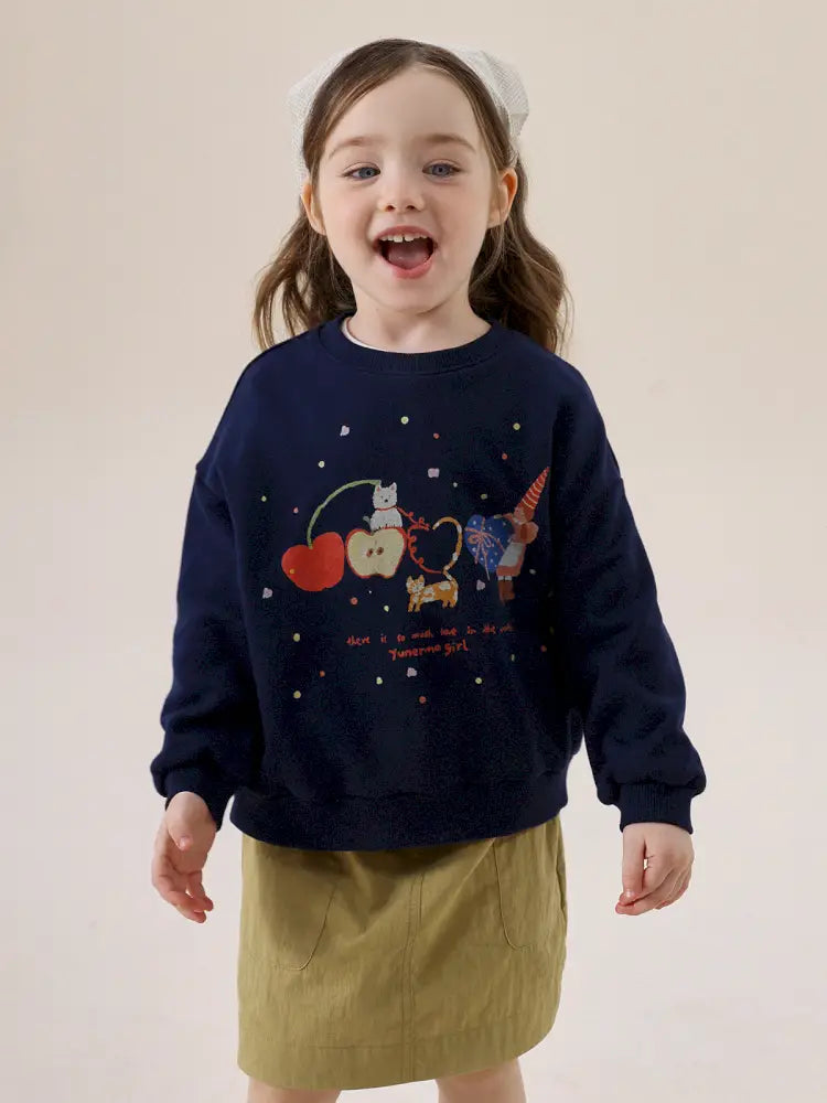 -アニマルプリント長袖スウェットトレーナー【mh0011297】 - mamahalo shop - トレーナー・フーディ -  べビー服 - 子供服 - 男の子 - 女の子