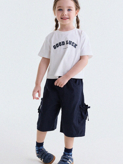 Ribbon Detail Cropped Pants リボン ハーフパンツ【mh0013179】