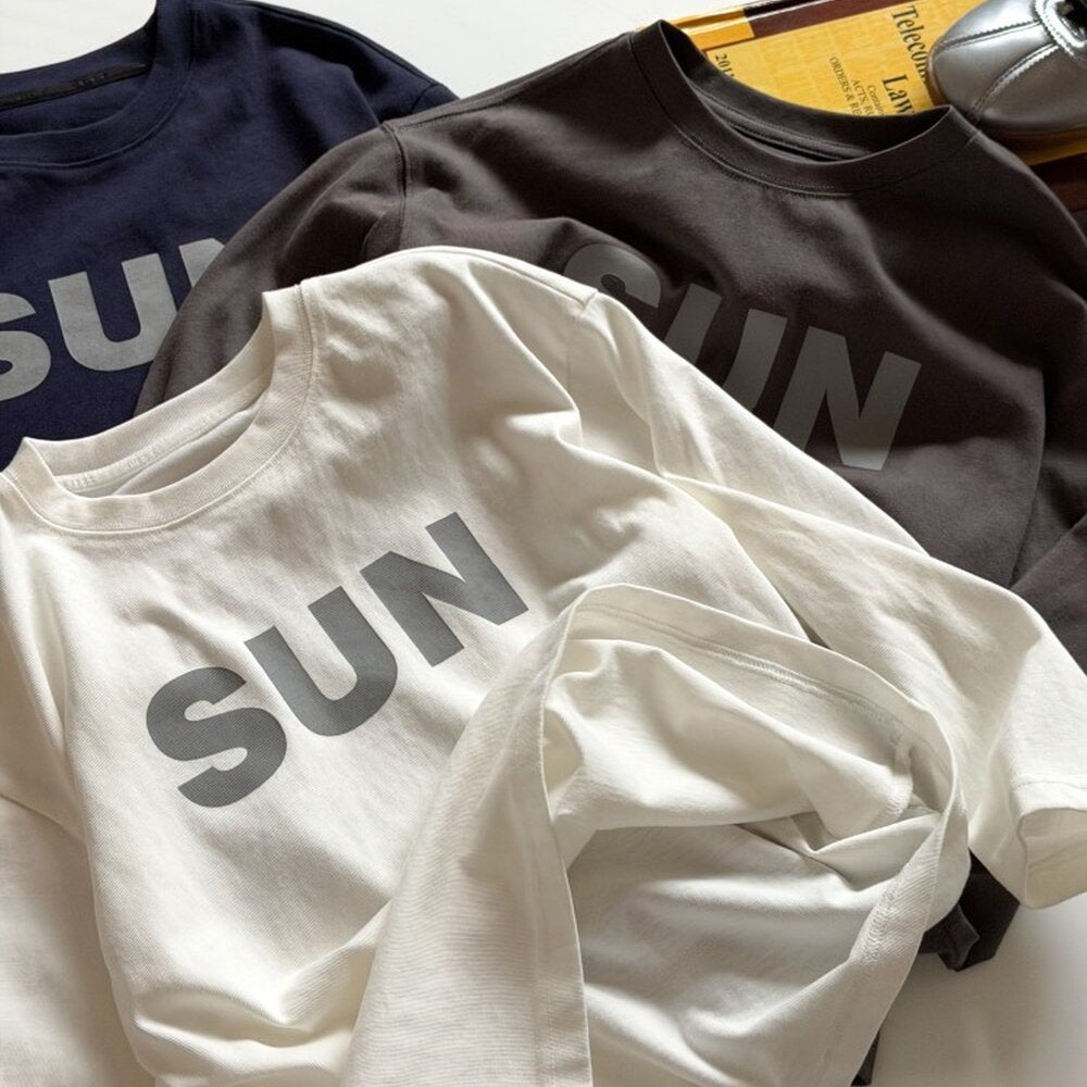 キッズ ジュニア 英字ロゴ プリント クルーネック 長袖Tシャツ【mh0014421】