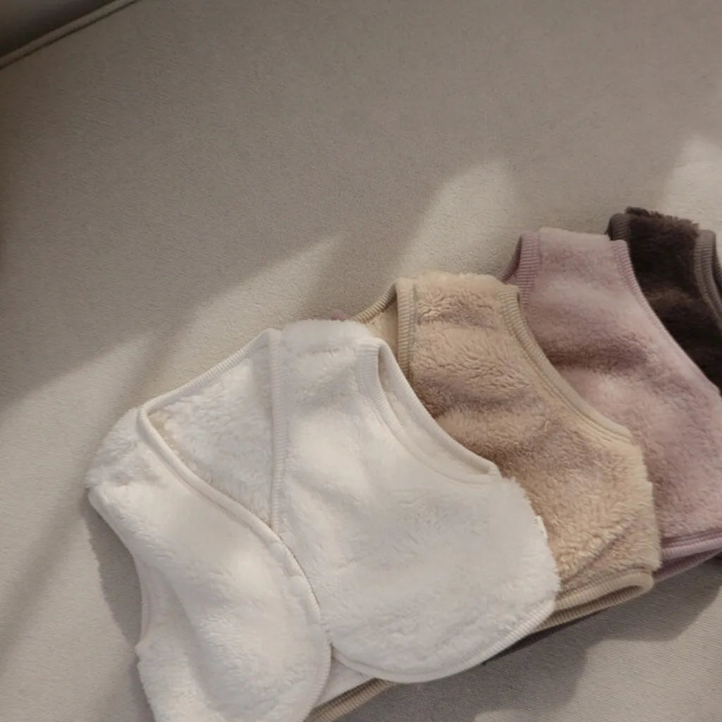 -バイピングシンプルフリース前あきベスト【mh0011200】 - mamahalo shop - ベスト -  べビー服 - 子供服 - 男の子 - 女の子