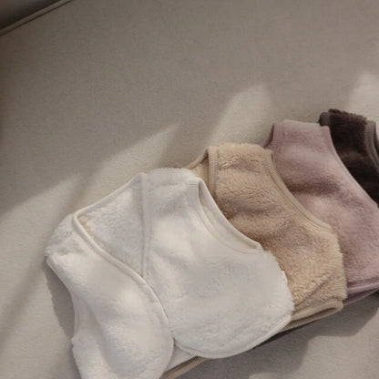 -バイピングシンプルフリース前あきベスト【mh0011200】 - mamahalo shop - ベスト -  べビー服 - 子供服 - 男の子 - 女の子