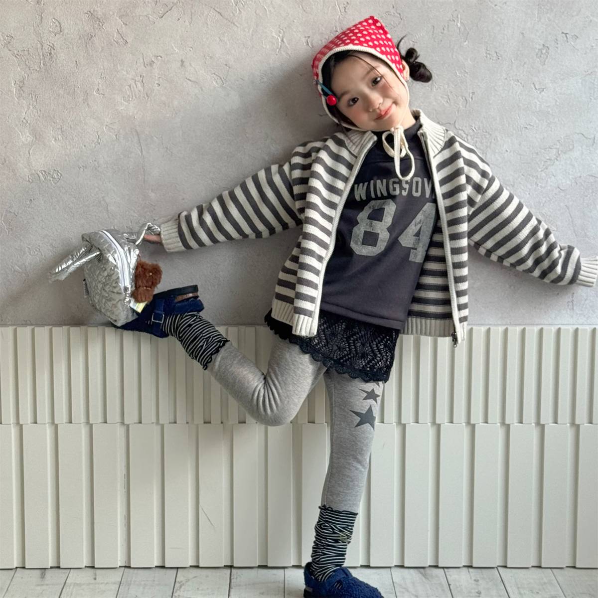 -裏起毛レギンス 星スタープリント 無地 暖かスパッツ ロングパンツ【mh0011406】 - mamahalo shop - レギンスパンツ -  べビー服 - 子供服 - 男の子 - 女の子