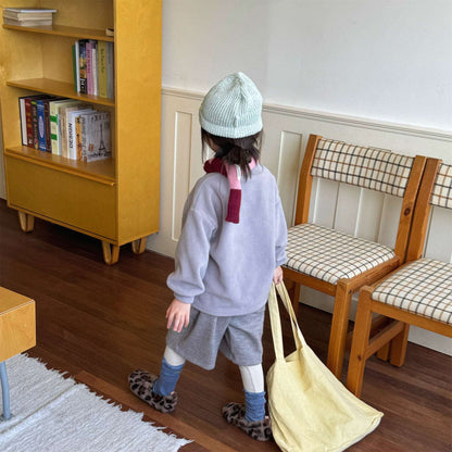 長袖フリーススウェット プリント トレーナー ゆるシルエット【mh0011435】