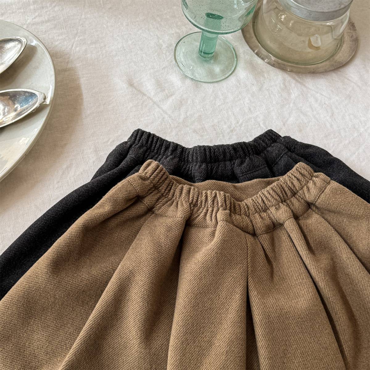 -キャミソールトップス+スカートセットアップ 2点セット ウール調素材【mh0011413】 - mamahalo shop - ノースリーブセットアップ -  べビー服 - 子供服 - 男の子 - 女の子