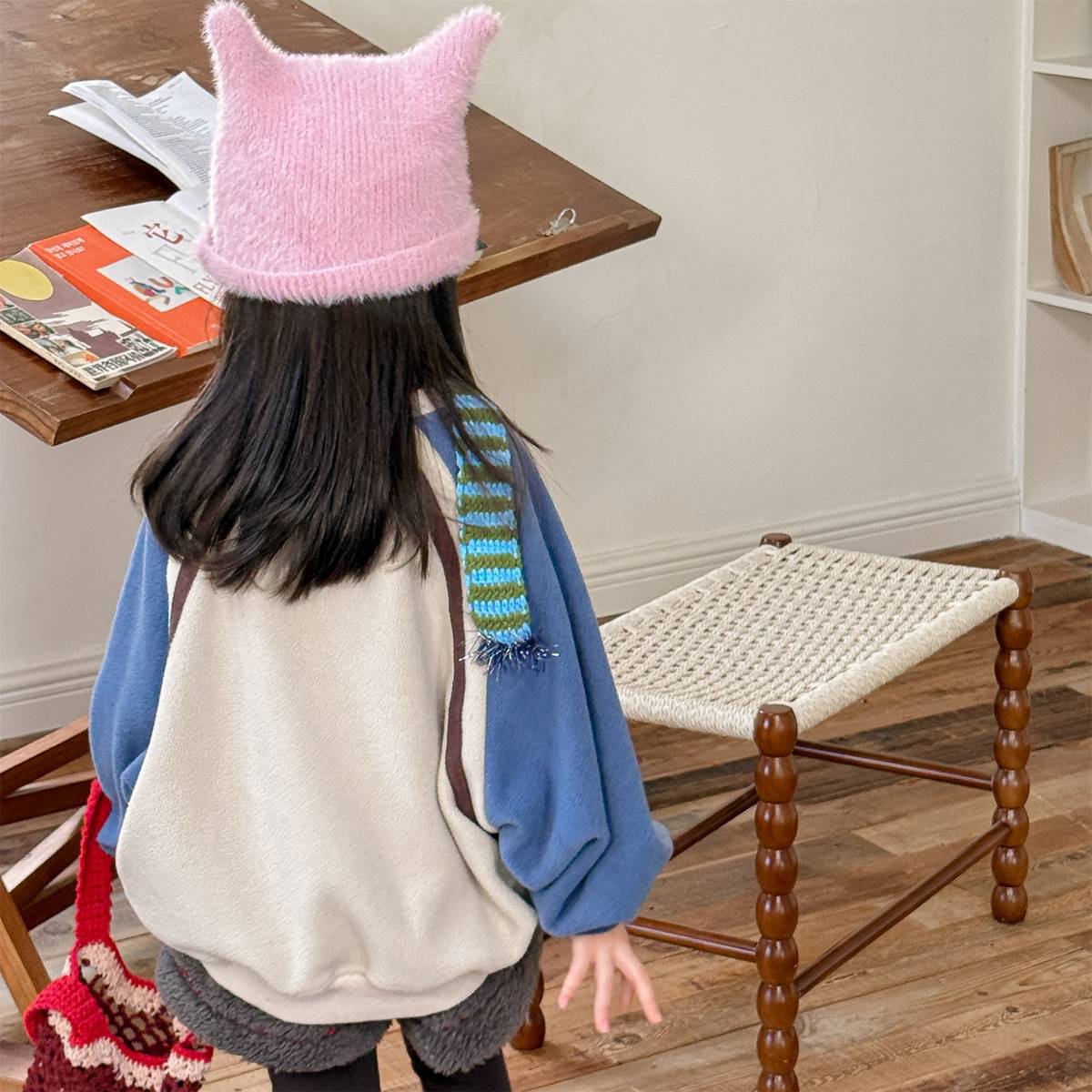 -長袖スウェットトレーナー フリース素材 ラグラン袖 プリントロゴ【mh0011412】 - mamahalo shop - トレーナー・フーディ -  べビー服 - 子供服 - 男の子 - 女の子