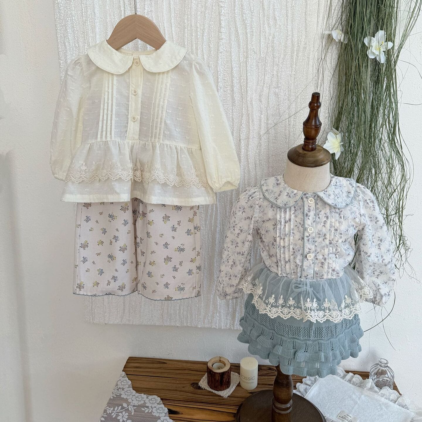 Knitted Pleated Lace Culottes ニットプリーツレースキュロット【mh0012109】