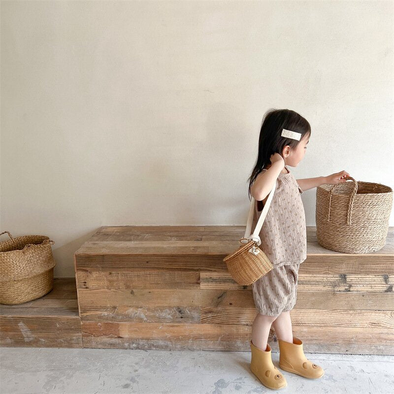 Polka Dot Sleeveless & Shorts Set ドット柄 ノースリーブ セットアップ【mh0012141】