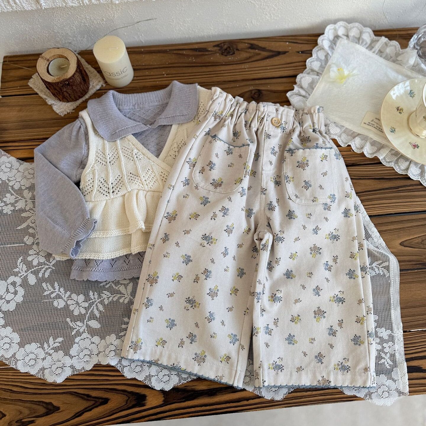 Floral Twill Wide-Leg Pants 花柄ツイルワイドパンツ【mh0012116】