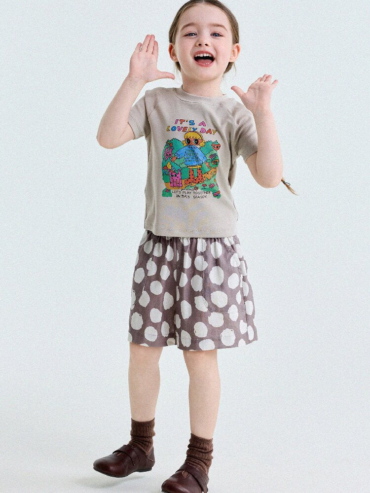 Polka Dot Cotton Linen Breathable Shorts ドット柄 ショートパンツ【mh0013206】