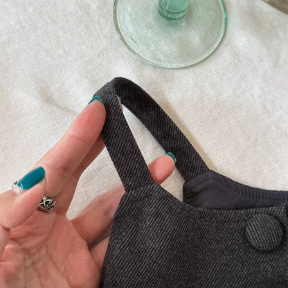 -キャミソールトップス+スカートセットアップ 2点セット ウール調素材【mh0011413】 - mamahalo shop - ノースリーブセットアップ -  べビー服 - 子供服 - 男の子 - 女の子