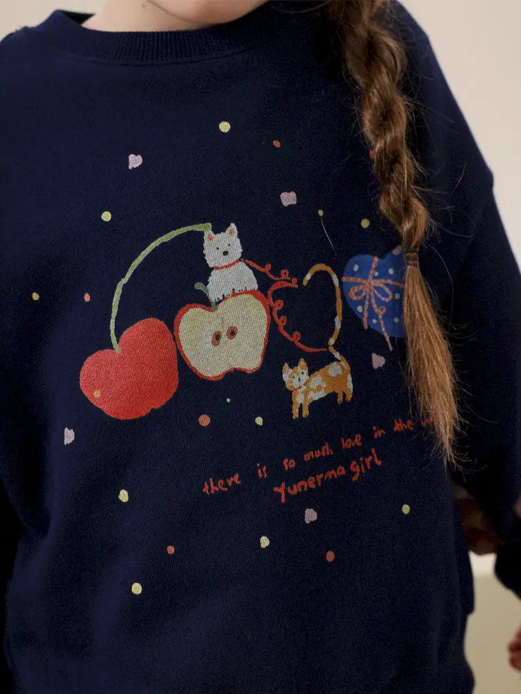 -アニマルプリント長袖スウェットトレーナー【mh0011297】 - mamahalo shop - トレーナー・フーディ -  べビー服 - 子供服 - 男の子 - 女の子