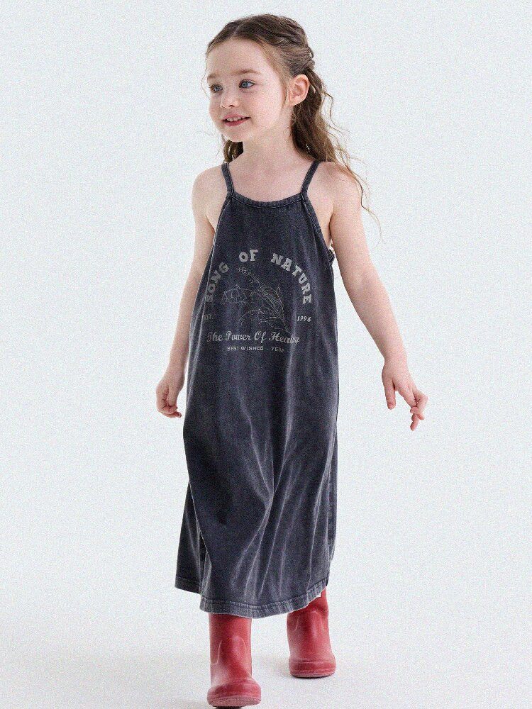 Vintage Printed Cotton Sundress ラッフル キャミソールワンピース【mh0013201】
