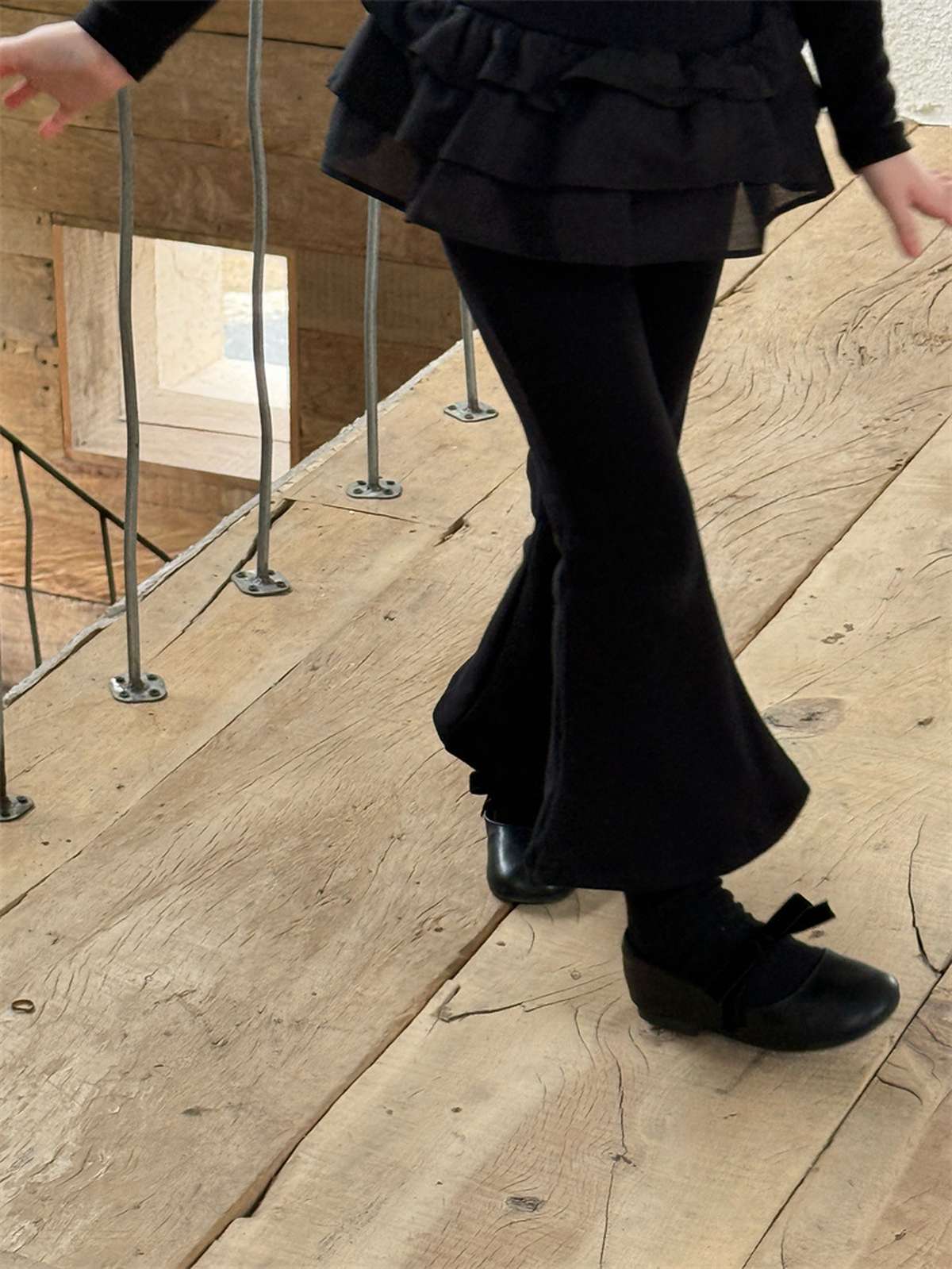 -裏起毛ニットフレアパンツ 防寒あったかベルボトムパンツ【mh0011439】 - mamahalo shop - レギンスパンツ -  べビー服 - 子供服 - 男の子 - 女の子