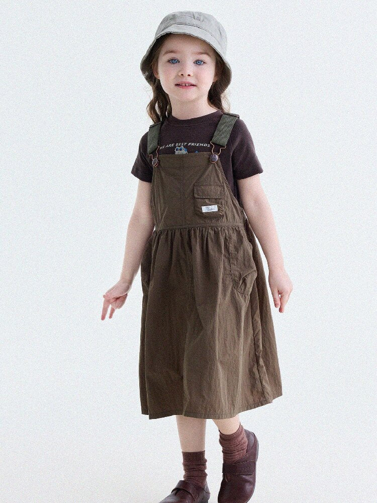 Multi Pocket Layering Bib Skirt ワークテイスト サロペットワンピース【mh0013188】