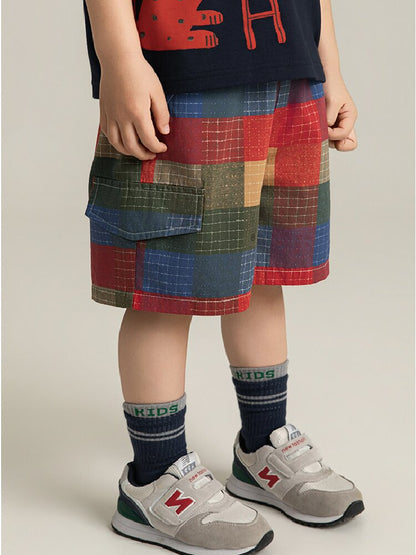 Cotton Plaid Casual Shorts 先染めチェック コットン ショートパンツ【mh0012738】