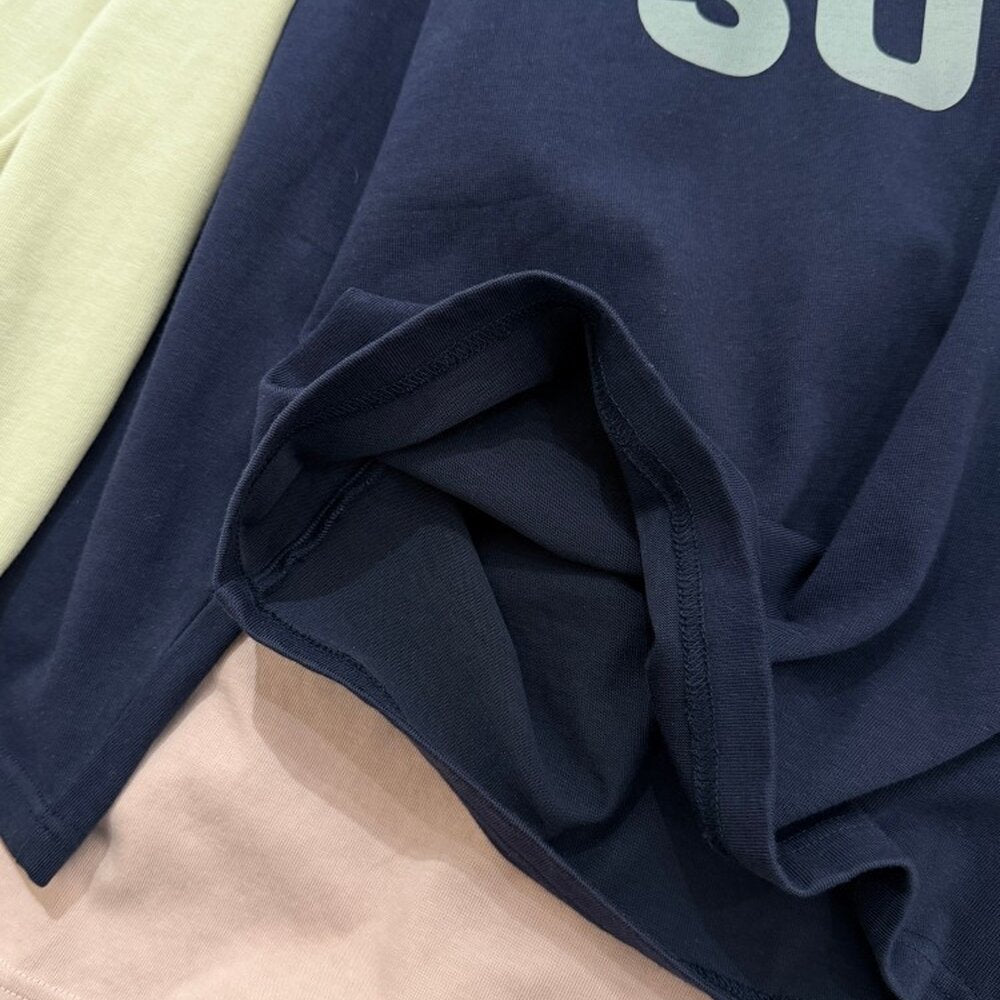 キッズ ジュニア 英字ロゴ プリント クルーネック 長袖Tシャツ【mh0014421】