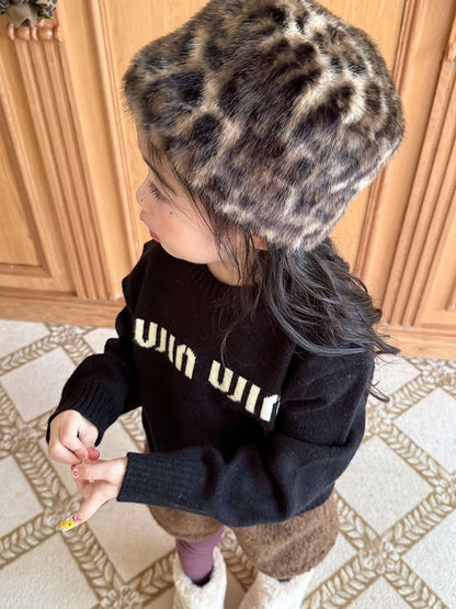 長袖セーター アルファベット刺繍 ラウンドネック プルオーバー【mh0011462】