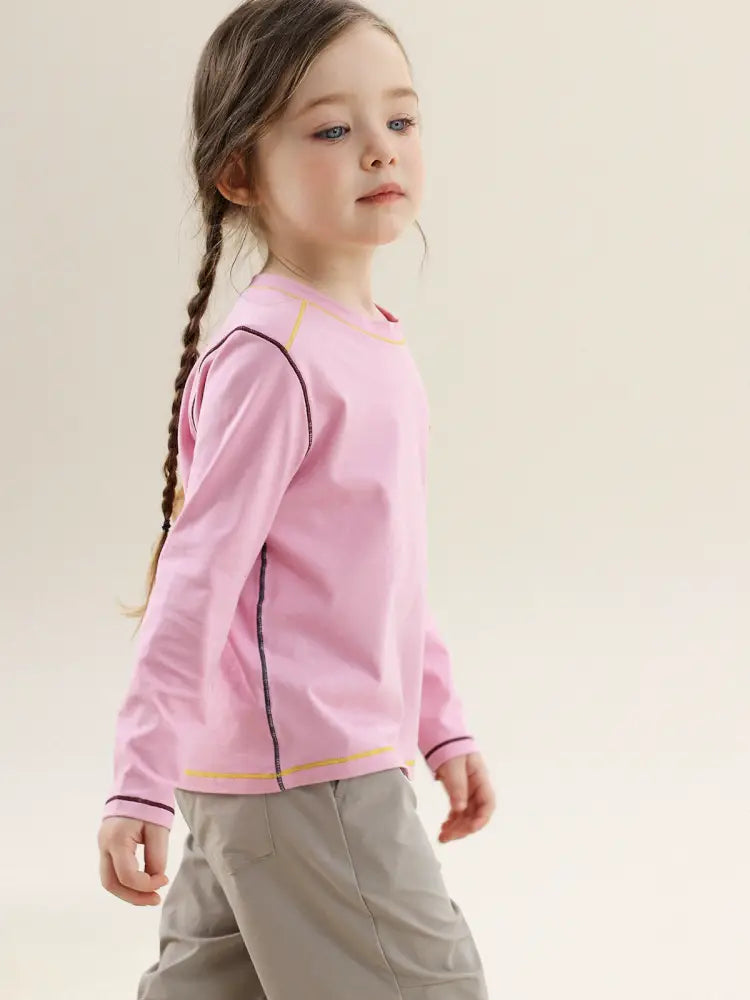 -切り替えステッチ長袖Tシャツ【mh0011300】 - mamahalo shop - 長袖Tシャツ -  べビー服 - 子供服 - 男の子 - 女の子