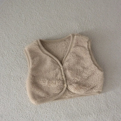 -バイピングシンプルフリース前あきベスト【mh0011200】 - mamahalo shop - ベスト -  べビー服 - 子供服 - 男の子 - 女の子