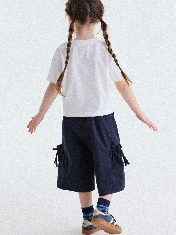 Ribbon Detail Cropped Pants リボン ハーフパンツ【mh0013179】