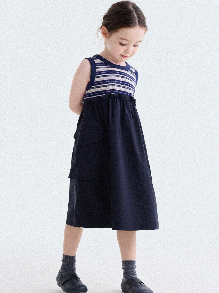 Cargo Pocket Cotton Dress ワークテイスト ノースリーブワンピース【mh0013195】