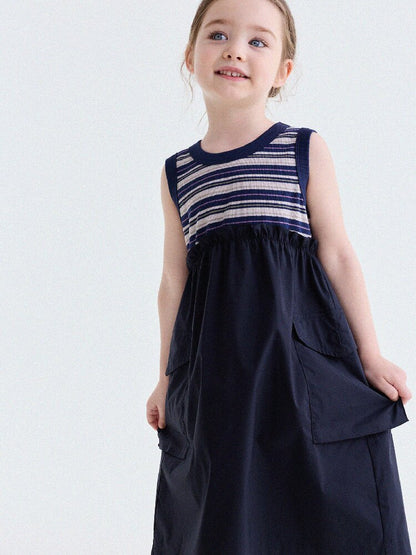 Cargo Pocket Cotton Dress ワークテイスト ノースリーブワンピース【mh0013195】