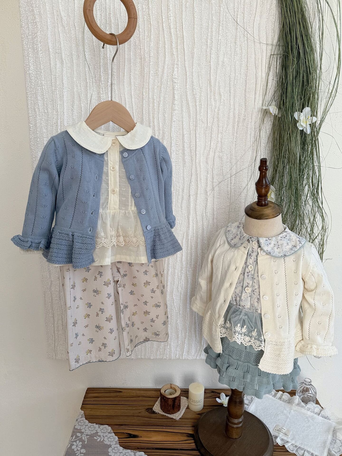 Lace Floral Doll Shirt レース付花柄ドールブラウス【mh0012115】