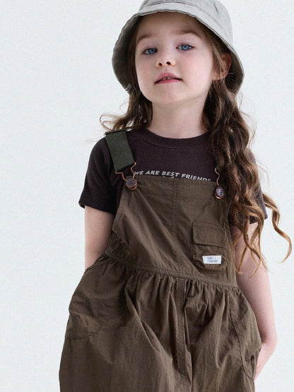 Multi Pocket Layering Bib Skirt ワークテイスト サロペットワンピース【mh0013188】