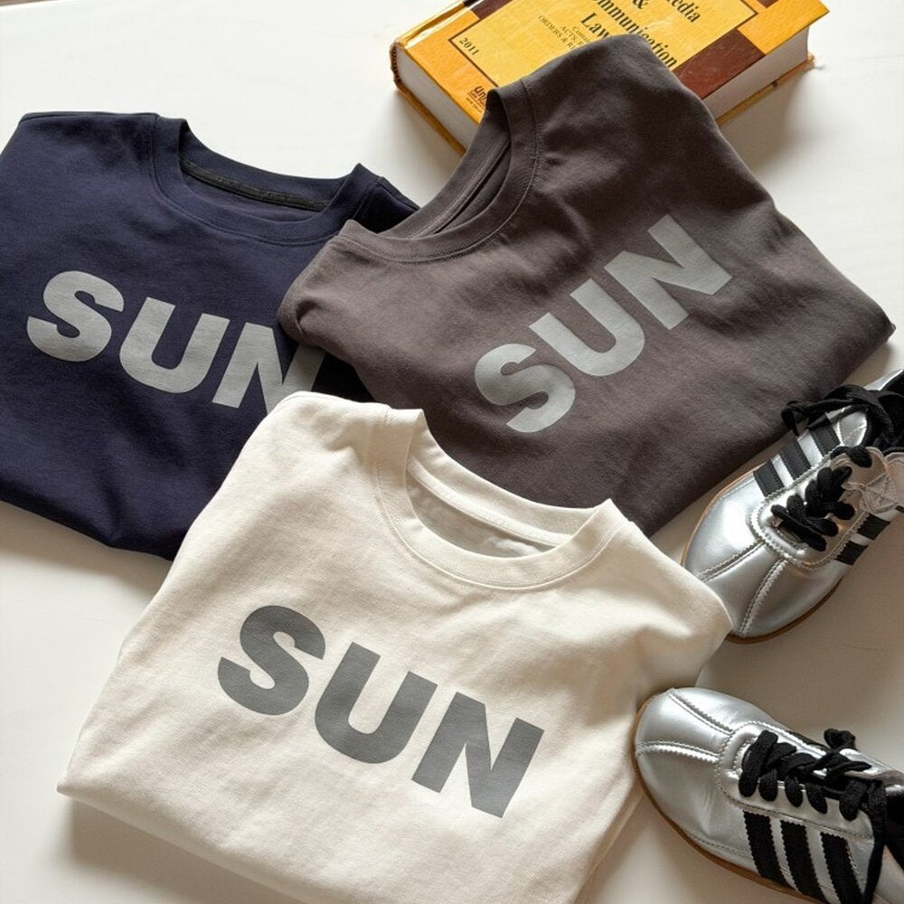 キッズ ジュニア 英字ロゴ プリント クルーネック 長袖Tシャツ【mh0014421】