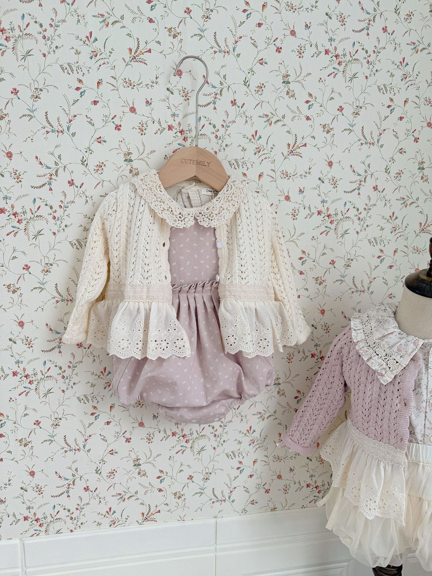 Floral Twill Suspender Romper 花柄 ツイル サスペンダー ロンパース【mh0012154】