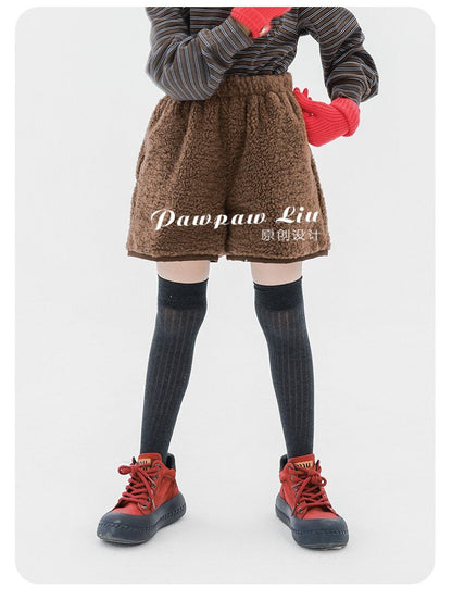 Pawpaw Liu | Faux Lamb Fleece Shorts フェイク ラムフリース ショートパンツ【mh0020089】