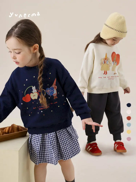 -アニマルプリント長袖スウェットトレーナー【mh0011297】 - mamahalo shop - トレーナー・フーディ -  べビー服 - 子供服 - 男の子 - 女の子