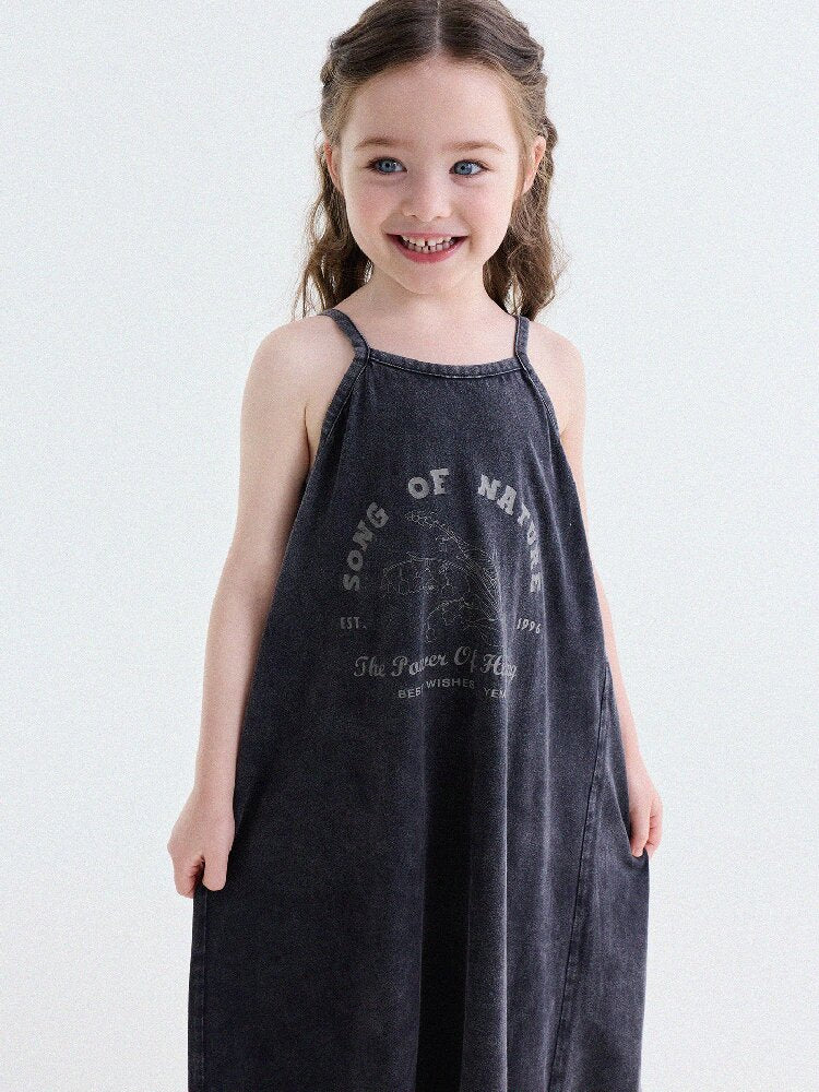 Vintage Printed Cotton Sundress ラッフル キャミソールワンピース【mh0013201】