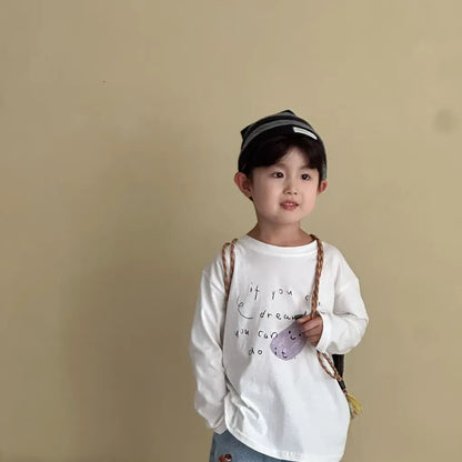 -手描き風イラスト長袖Tシャツ【mh0011229】 - mamahalo shop - 長袖Tシャツ -  べビー服 - 子供服 - 男の子 - 女の子