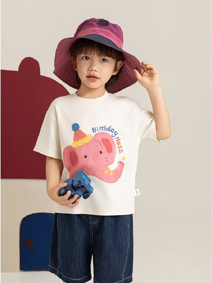Cute Animal Graphic Cotton T-shirt アニマル プリント コットン Tシャツ【mh0012741】