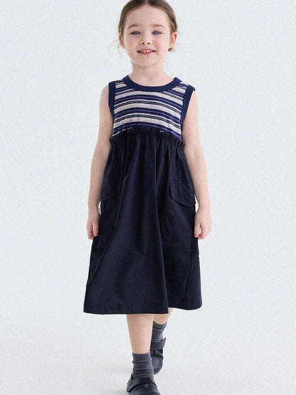 Cargo Pocket Cotton Dress ワークテイスト ノースリーブワンピース【mh0013195】