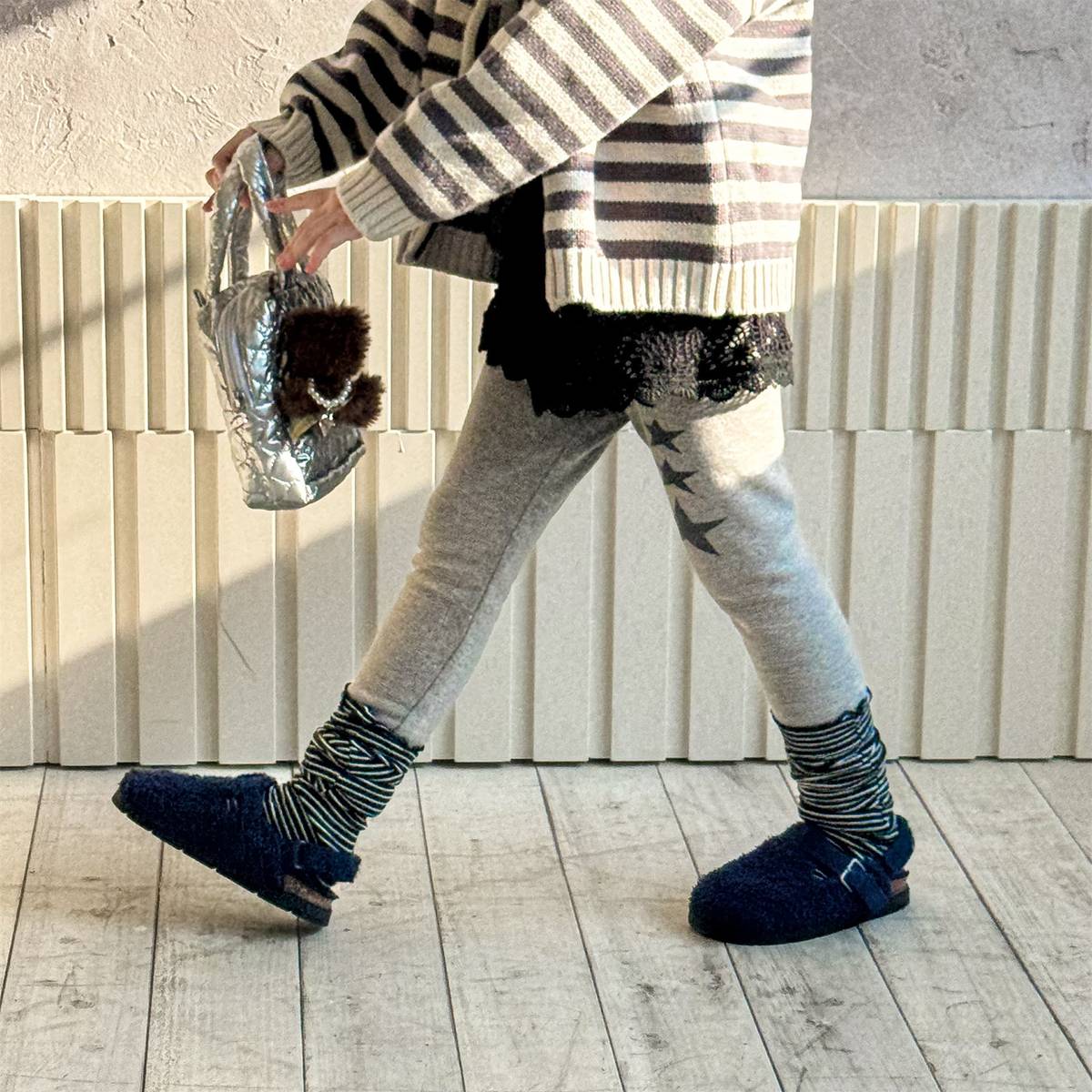 -裏起毛レギンス 星スタープリント 無地 暖かスパッツ ロングパンツ【mh0011406】 - mamahalo shop - レギンスパンツ -  べビー服 - 子供服 - 男の子 - 女の子