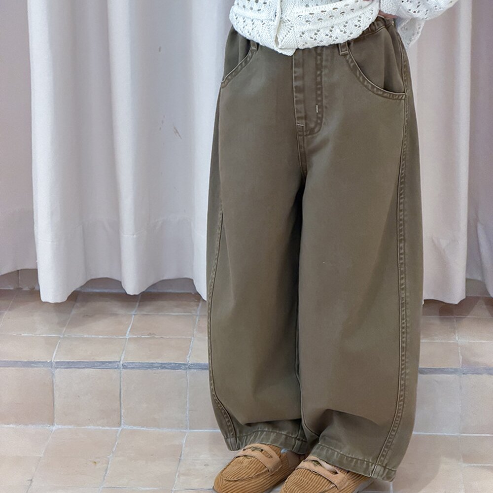 キッズ ジュニア ウォッシュ タック バルーン ボリュームパンツ【mh0014425】