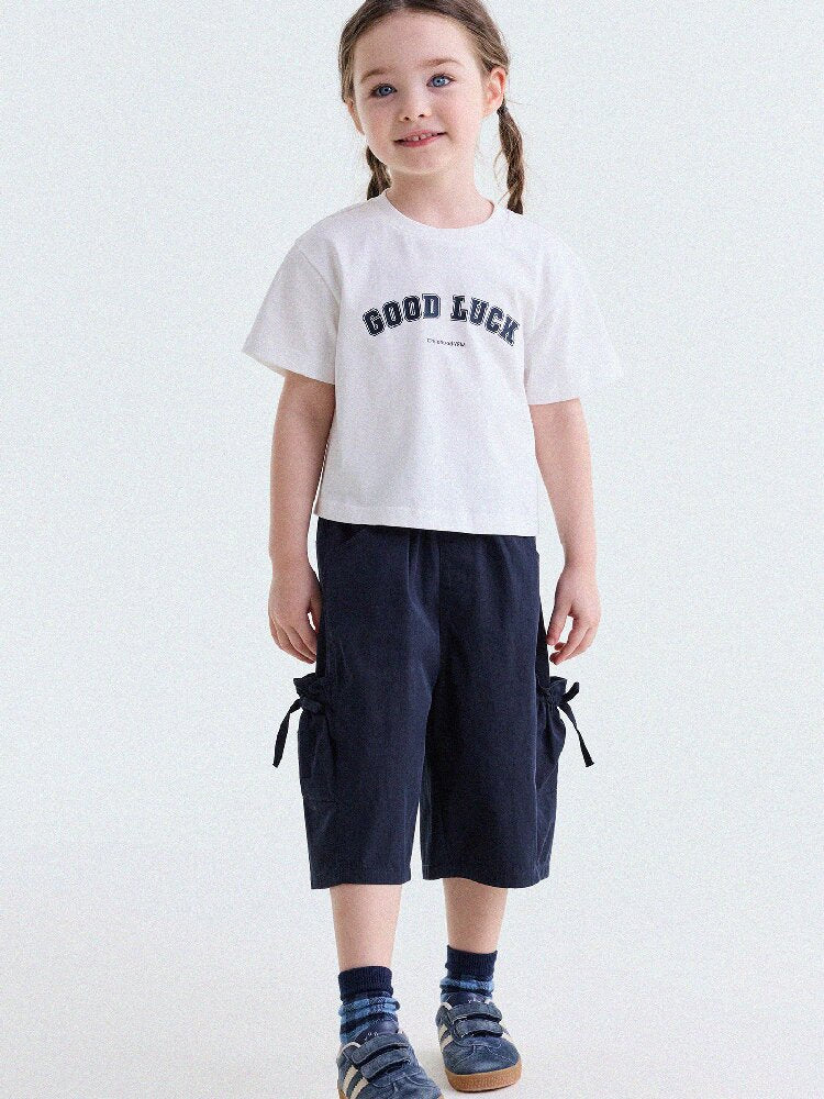 Ribbon Detail Cropped Pants リボン ハーフパンツ【mh0013179】