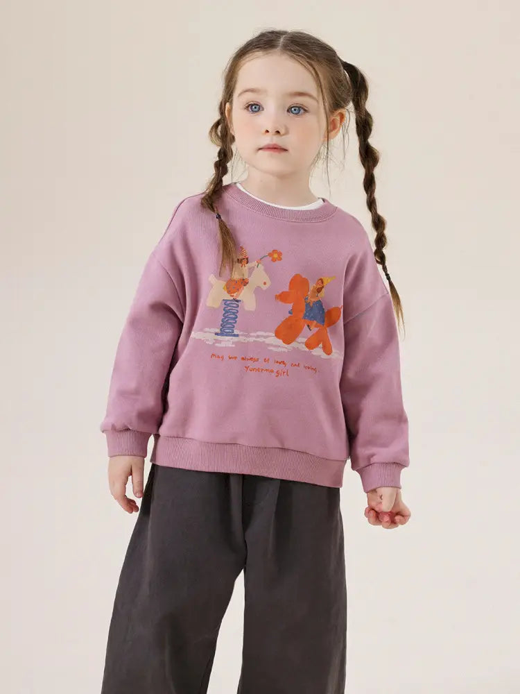 -アニマルプリント長袖スウェットトレーナー【mh0011297】 - mamahalo shop - トレーナー・フーディ -  べビー服 - 子供服 - 男の子 - 女の子